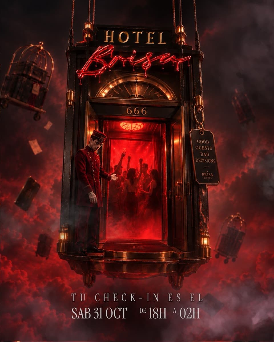 Cartel de HALLOWEEN HOTEL BRISA