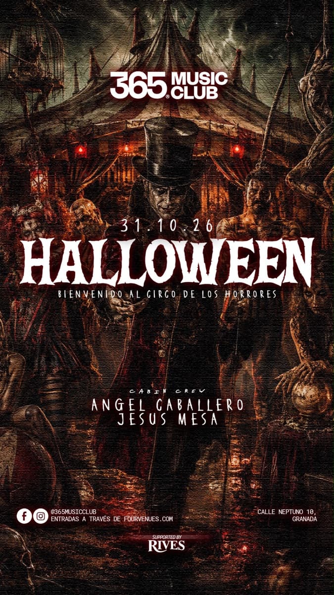 Cartel de Halloween Circo de los Horrores