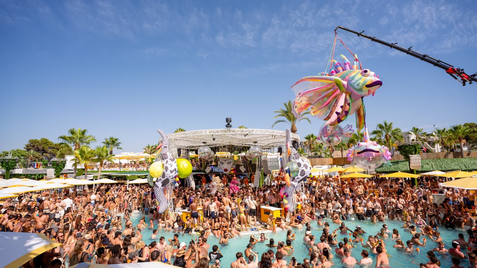 The dance floor at O Beach Ibiza