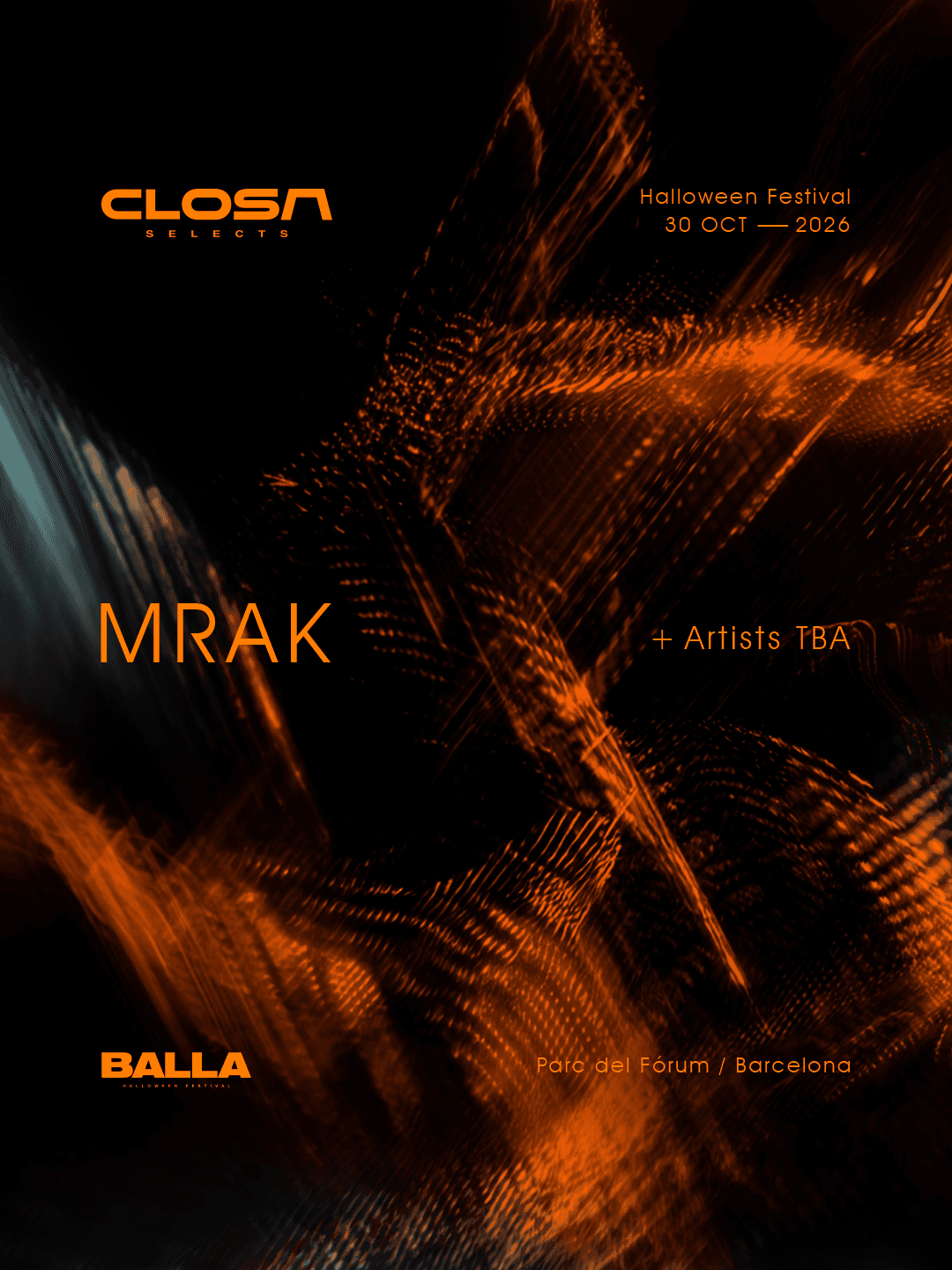 Cartel de CLOSA SELECTS w/ MRAK — Halloween [Balla]