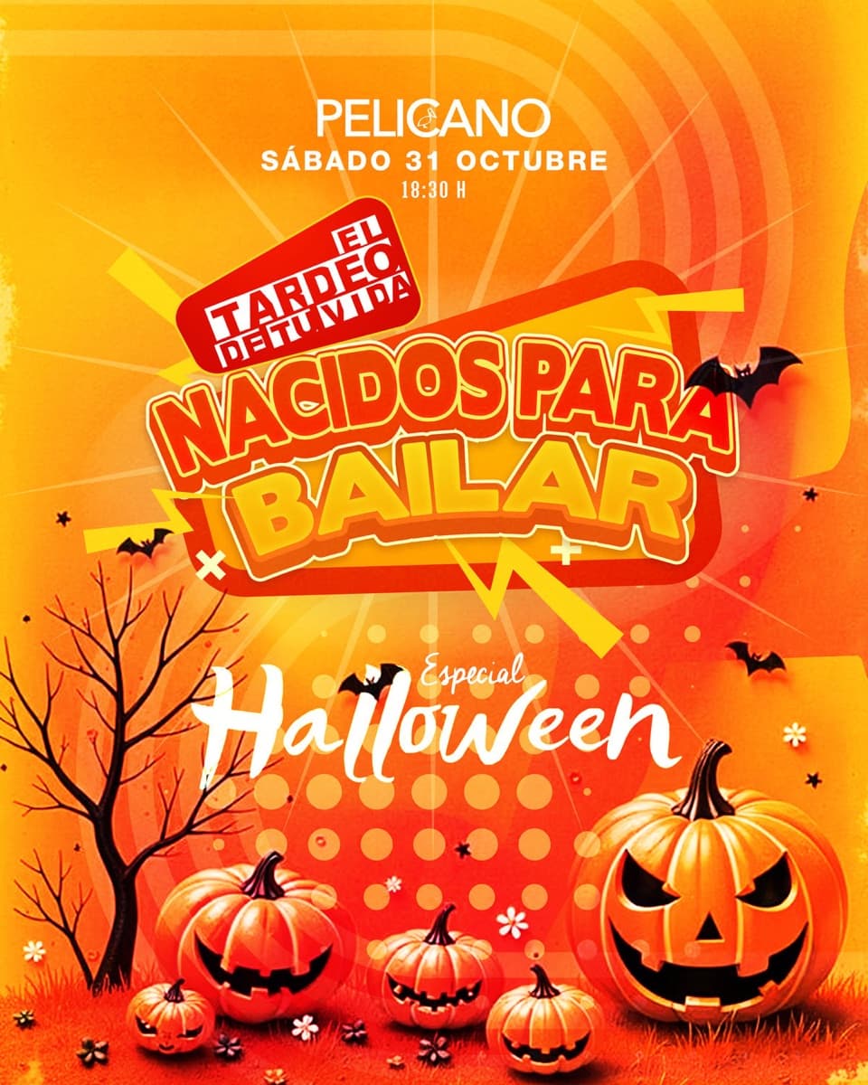 Cartel de Tardeo Nacidos para Bailar especial Halloween