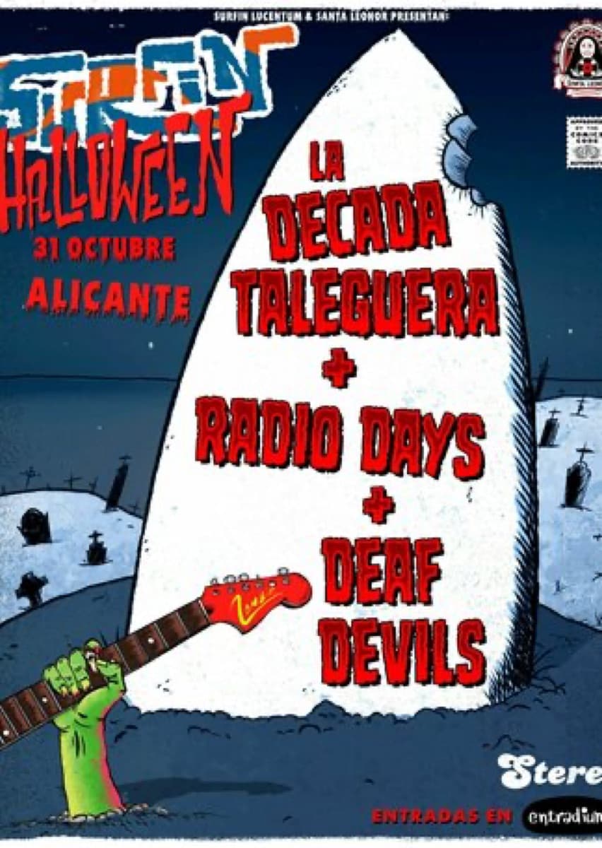 Cartel de SÁBADO 31 Surfin' Halloween - Stereo