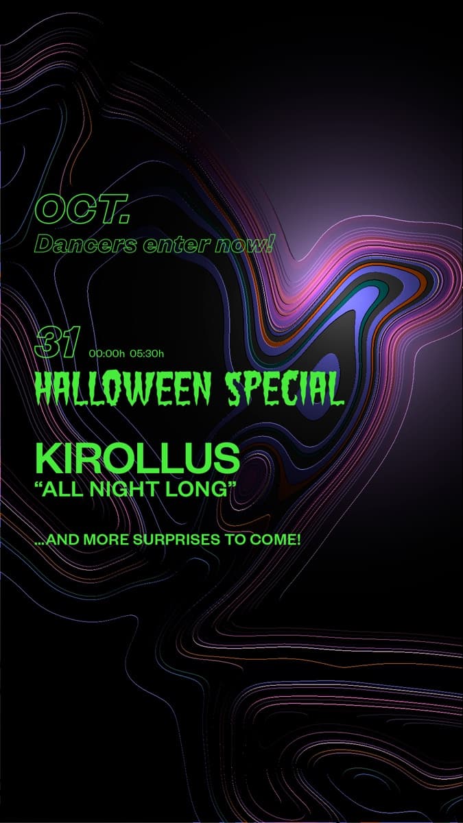 Cartel de Halloween Special: Kirollus 'All Night Long'