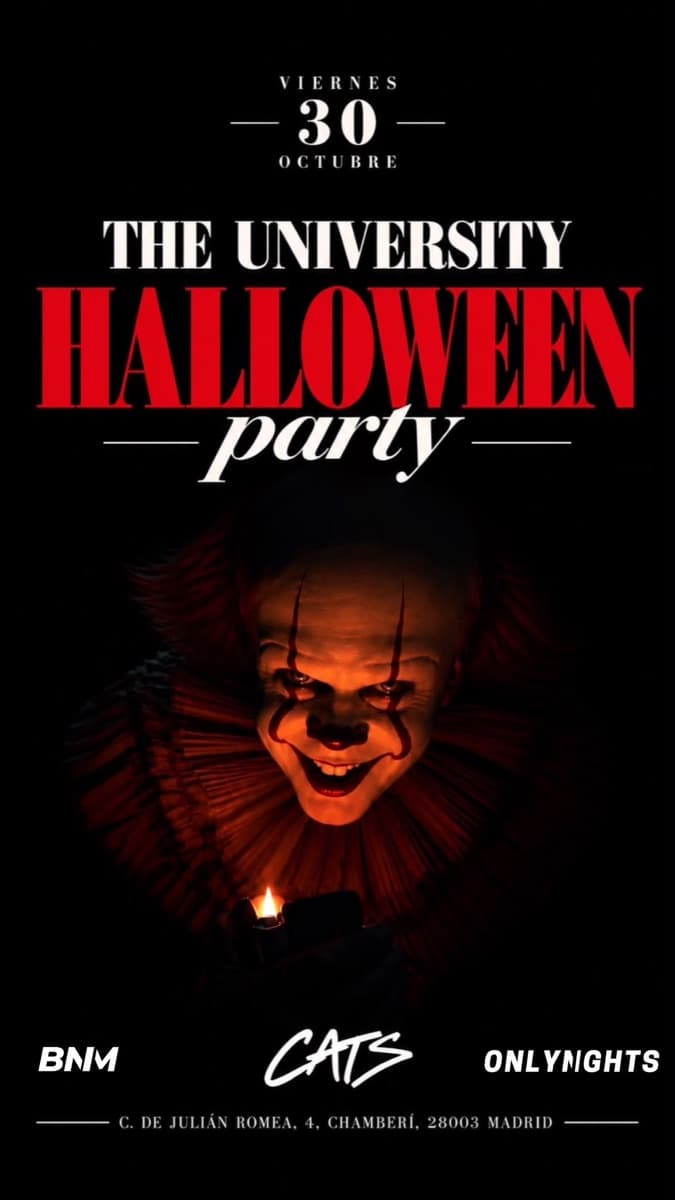 Cartel de Halloween CATS x BNM & ONLYNIGHTS