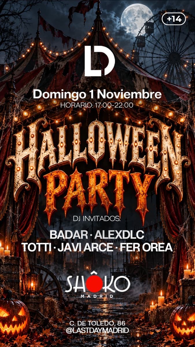 Cartel de Halloween Shoko +14