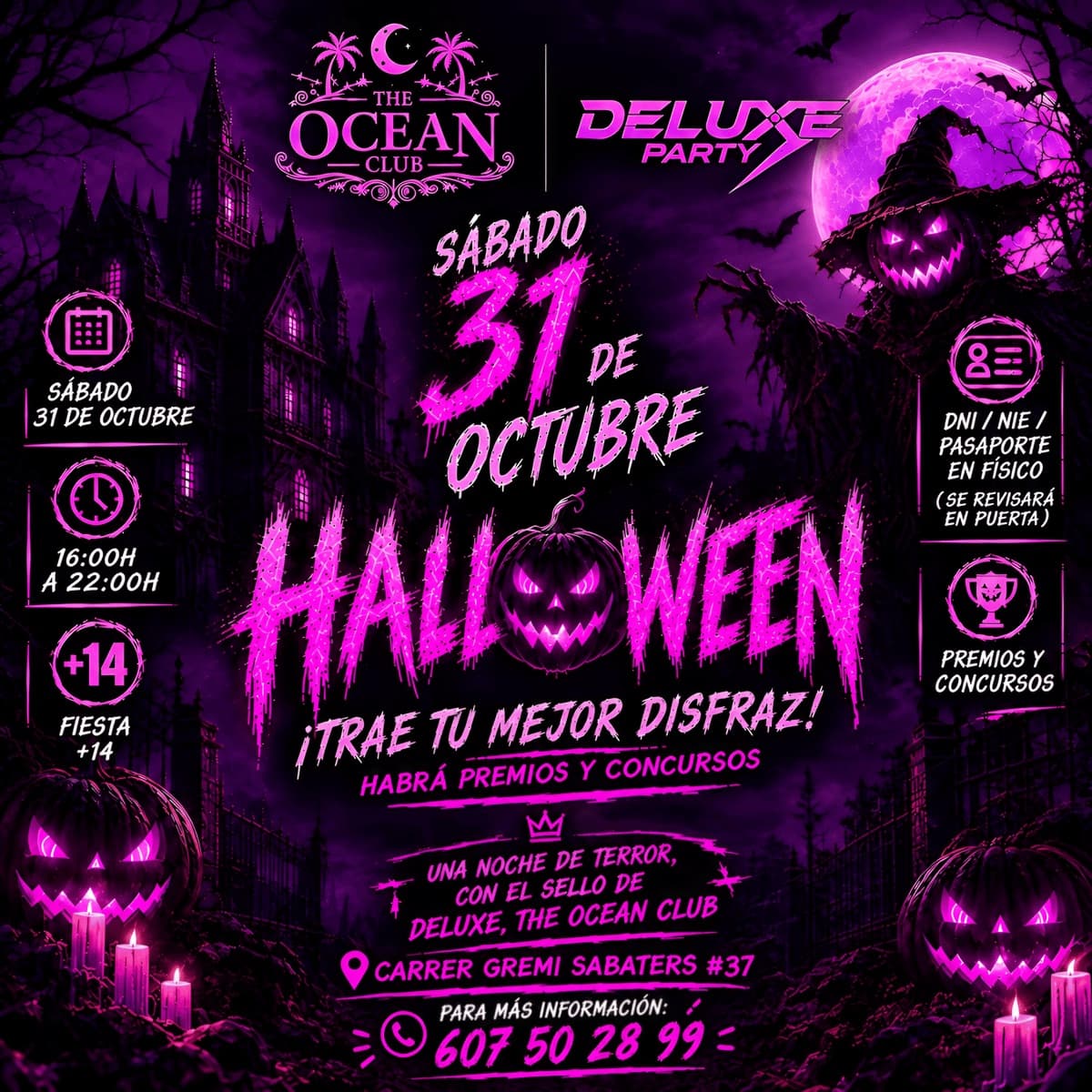 Cartel de Hallowen · DeluxeParty