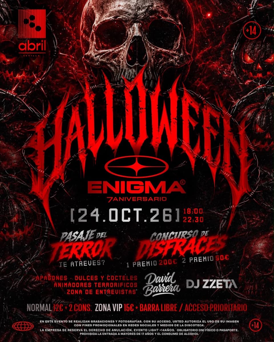 Cartel de Halloween | 7º Aniversario Enigma