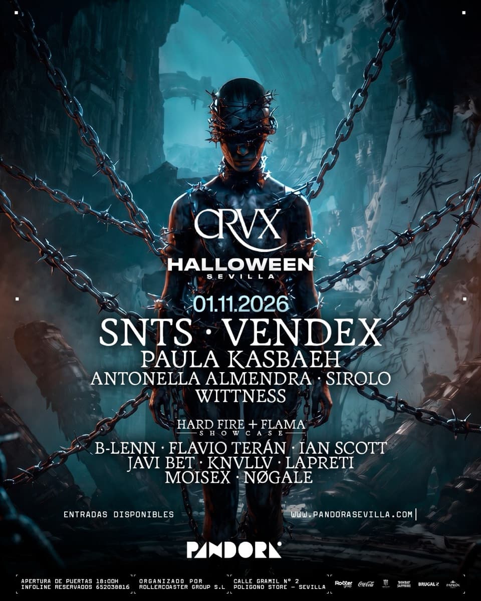 Cartel de CRVX Halloween w/ SNTS y Vendex