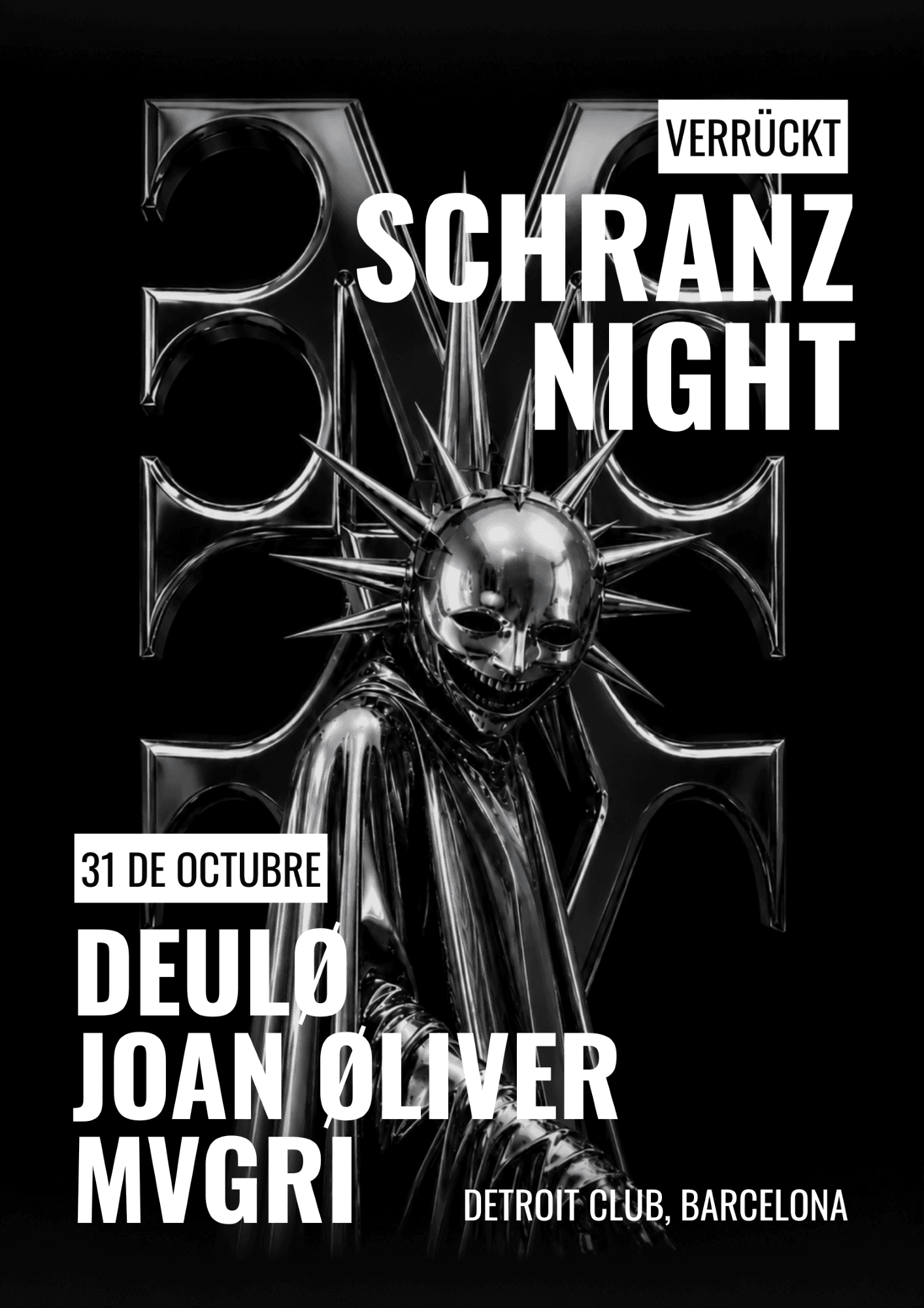 Cartel de VERRÜCKT - HALLOWEEN SCHRANZ NIGHT
