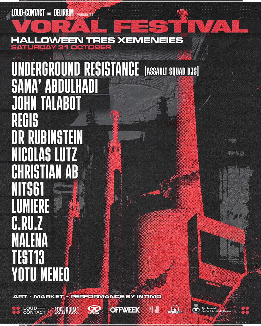 Cartel de VORAL festival — Halloween · Loud-Contact x Delirium