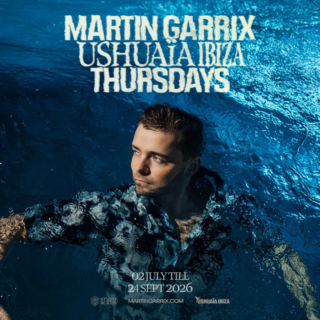 Cartel oficial de Martin Garrix en Ushuaïa Ibiza 2026