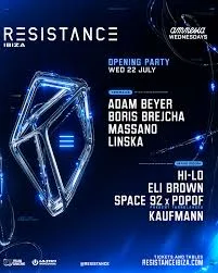 Cartel oficial de RESISTANCE en Amnesia Ibiza 2026